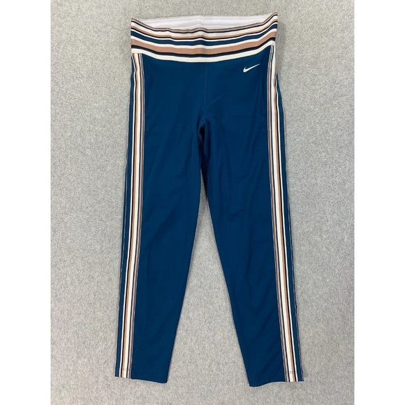 Nike Pro Dri Fit Compression Tights‎ Pants (Women's Medium) Teal Blue - Picture 1 of 13